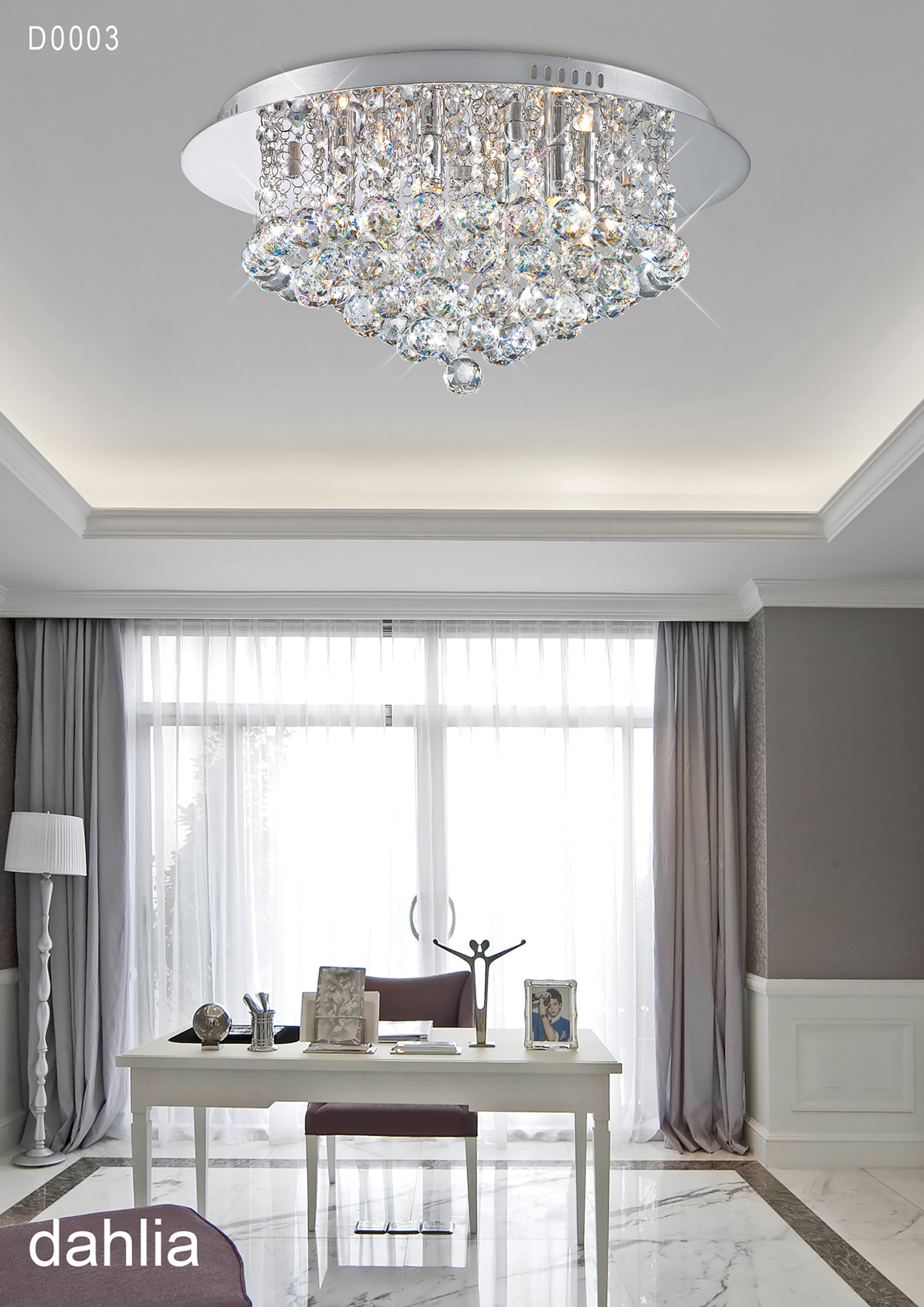 Dahlia Crystal Ceiling Lights Deco Flush Crystal Fittings Dahlia Crystal Ceiling Lights Deco Flush Crystal Fittings
